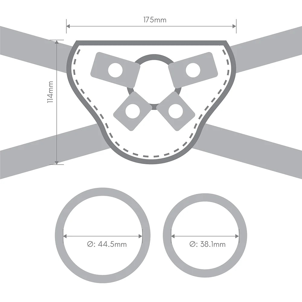 Pop 5" Silicone Dildo and Harness Set