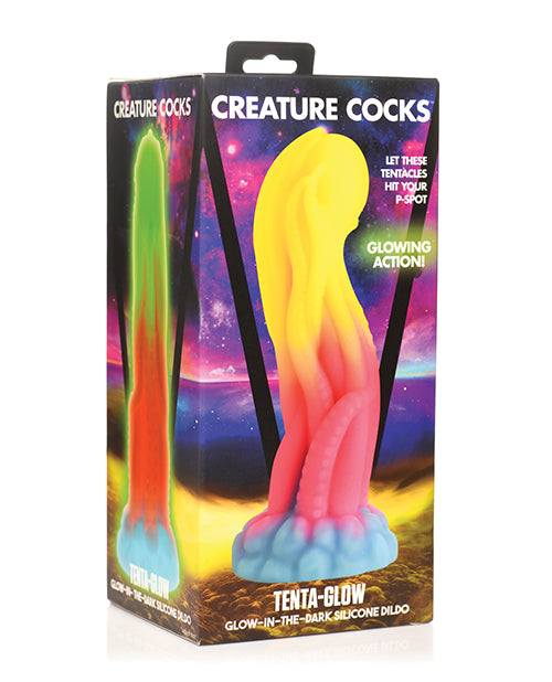 7.5" Tenta Glow-in-the-Dark Silicone Dildo