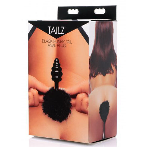 Black Bunny Tail Anal Plug Buzz Love Black Bunny Tail Anal Plug Buzz Love