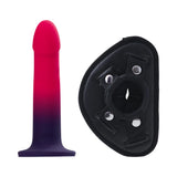 Duo 7" Silicone Dildo with Harness