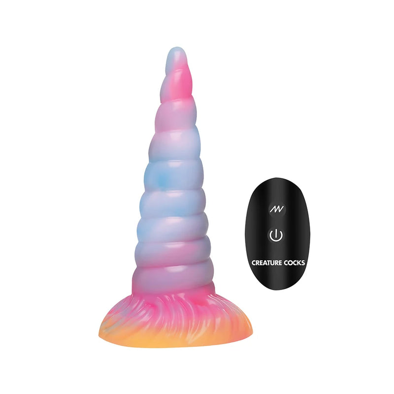 Unicorn Glow-in-the-Dark Vibrating Dildo