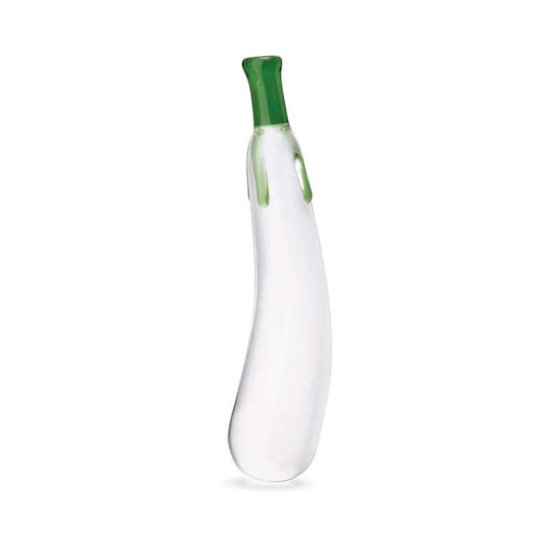 7.25" Eggplant Ecstasy Glass Dildo