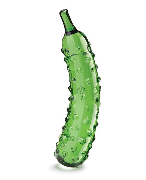 8.25" Caressing Cucumber Glass Dildo