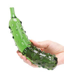 8.25" Caressing Cucumber Glass Dildo