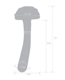 7.5" Magic Mushroom Glass Dildo