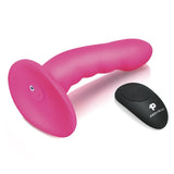 Vibrating Ripple Dildo with Harness & Remote