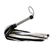 Suede and Fluff Flogger - White/Black
