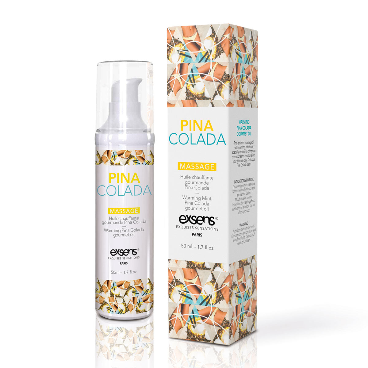 Exsens Warming Massage Oil 50 ml. - Pina Colada