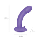 Vibrating Curve Dildo with Harness & Remote