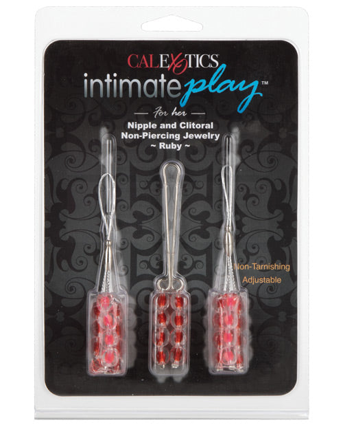Intimate Play Nipple & Clitoral Body Jewelry - Red
