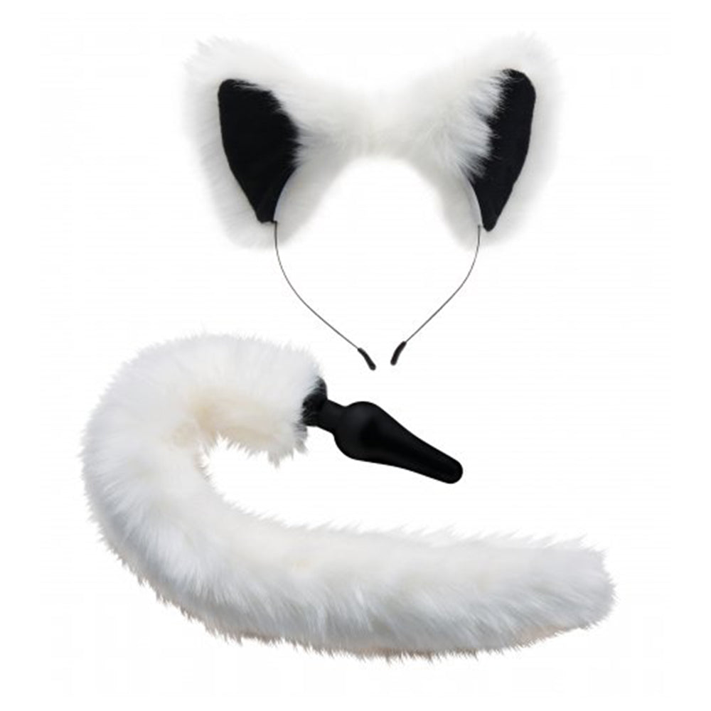 White Fox Tail and Ears Set