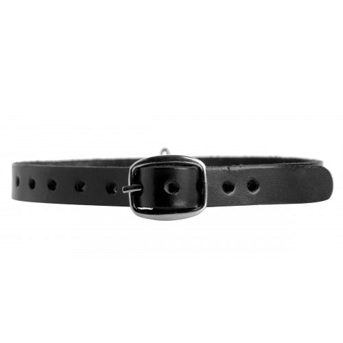 Narrow Leather Choker with O-Ring