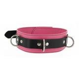 Strict Leather Deluxe Locking Collar - Pink and Black